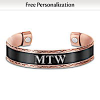 "Strength From Within" Solid Copper Monogrammed Bracelet