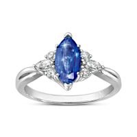 Genuine Kyanite Heaven And Earth Ring