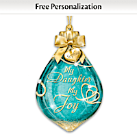 Light-Up Glass Ornament Personalized For Your Daughter