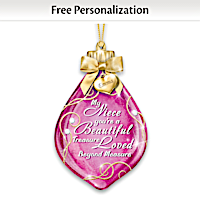 My Niece You're A Beautiful Treasure Personalized Ornament
