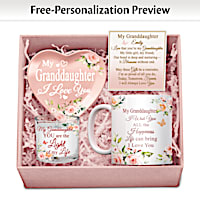 "Granddaughter, I Love You" 4-In-1 Personalized Gift Box Set