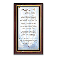 Until We Meet Again Poem Plaque With Metal Art Plate