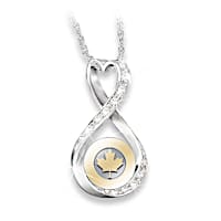 Crystal Royal Canadian Airforce Infinity Pendant Necklace