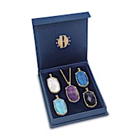Genuine Gemstone Nature's Artistry Pendant Necklace Set