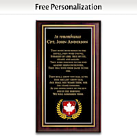 A Veteran's Tribute Personalized Wall Decor