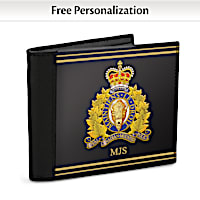 RCMP Personalized RFID-Blocking Wallet With Leather Accents