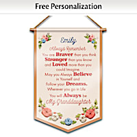 My Granddaughter, Always Remember Personalized Wall Decor