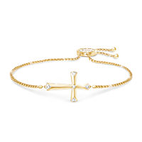 5-Diamond Golden Blessing Of Faith Bracelet