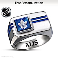 Toronto Maple Leafs&reg; Men's Ring With Engraved Initials