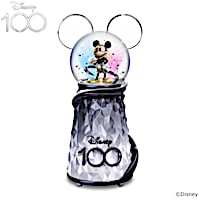 Disney100 Illuminated Platinum Edition Glitter Globe