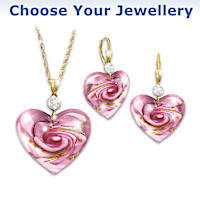Heart Of Venice Murano-Style Glass Necklace And Earrings Set