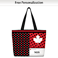 "Canada Pride" Canvas Tote Bag With Personalized Initials