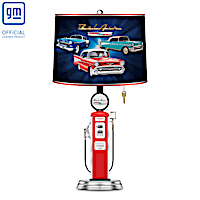 Bel Air Vintage-Style Gas Pump Lamp With Famed Tri-Five Art