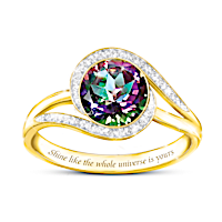 "Aurora Australis" Genuine Mystic Topaz Ring