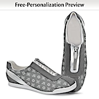 Personalized Grey Women's Shoes With Your Initials