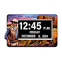 John Wayne Easy-Read Full Disclosure Digital Clock