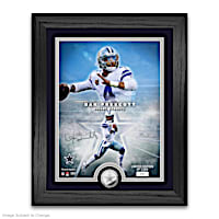 Dak Prescott Dallas Cowboys Field General Framed Photo Mint