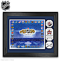 NHL&reg; 2024 All-Star Framed Photo Mint With Game-Used Net