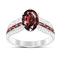 2.5-Carat Gemstone: Red Garnet Scarlet Allure Ring