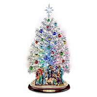 Nativity Christmas Tree With Colour-Changing Lights & Music