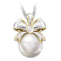 Shell Pearl & Diamond Gift Of Love Granddaughter Necklace