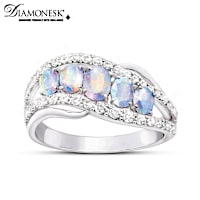 Over 40-Crystal Radiant Wonder Aurora Borealis Ring