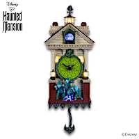 Disney The Haunted Mansion Sculpted Clock Glows In The Dark