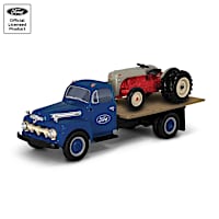 1:18-Scale 1951 Ford F6 Truck And 8N Tractor Sculptures