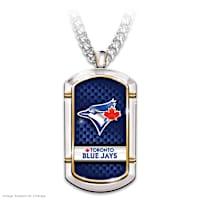 Toronto Blue Jays Men's Carbon Fibre Dog Tag Necklace
