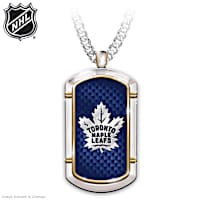 Toronto Maple Leafs&reg; Carbon Fibre Dog Tag Necklace