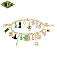 WICKED Pink Goes Good With Green Charm Bracelet