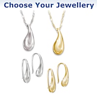 Dewdrops Of Style Pendant Necklace And Earrings Set