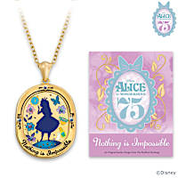 Disney Alice In Wonderland Nothing Is Impossible Necklace