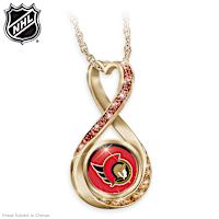 Ottawa Senators&reg; Crystal Infinity Pendant Necklace