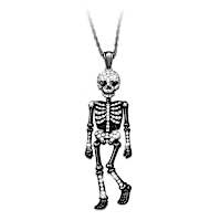 Dancing Bones Skeleton Pendant Necklace