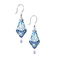 Louis Comfort Tiffany Style Stained-Glass Earrings