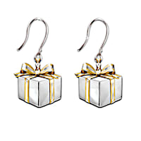 "Gift Of Love" Sterling Silver And Diamond Earrings