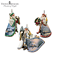 Thomas Kinkade Heirloom Santa Christmas Ornament Collection