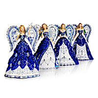 "Sparkling Blue Willow" Angel Figurine Collection