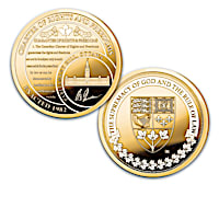 "Charter Of Rights And Freedoms" 24K Gold-Plated Proof Coins