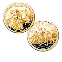 Tecumseh 24K Gold-Plated Tribute Coins With Display Box