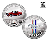 Ford Mustang Colourized Proof Coin Collection With Display