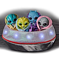Miniature Alien Silicone Baby Collection With UFO Display