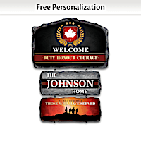 "Honouring Veterans" Personalized Welcome Sign Collection