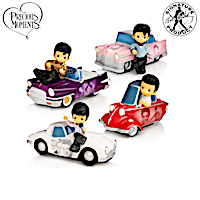 Precious Moments Elvis Presley And Cars Figurine Collection
