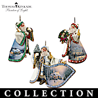 Thomas Kinkade Heirloom Santa Ornament Collection