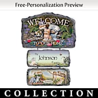 Personalized Jürgen Scholz Kitten Art Welcome Sign