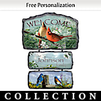 Songbirds Of The Season Personalized Welcome Sign Collection