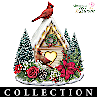 Holiday Birdhouse Table Centrepiece Collection