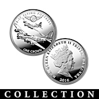 75th Anniversary WWII Bombers Silver Crown Coin Collection